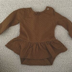 Quincy Mae Pointelle Knit Skirted Onesie